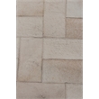 Natural Hide Hand-Tufted Leather Hide Ivory 10'x13' Area Rug