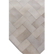 Natural Hide Hand-Tufted Leather Hide Ivory 10'x13' Area Rug
