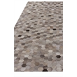 Natural Hide Hand-Tufted Leather Hide Silver/Multi 5'x8' Area Rug