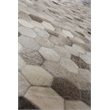 Natural Hide Hand-Tufted Leather Hide Silver/Multi 5'x8' Area Rug