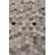 Natural Hide Hand-Tufted Leather Hide Silver/Multi 8'x11' Area Rug