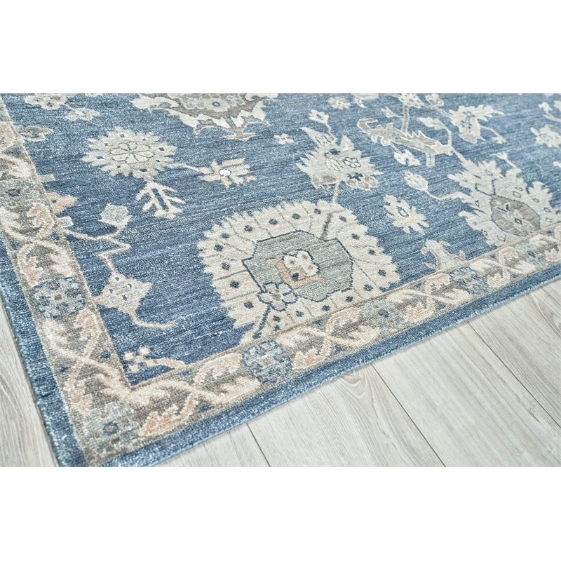 Museum Hand-Knotted Bamboo Silk Navy 12'x15' Area Rug