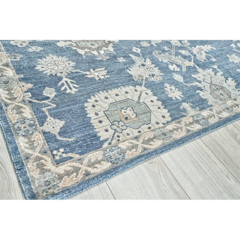 Museum Hand-Knotted Bamboo Silk Navy 14'x18' Area Rug