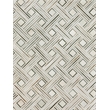 Natural Hide Hand-Tufted Leather Hide Silver/Ivory 5'x8' Area Rug