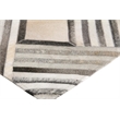 Natural Hide Hand-Tufted Leather Hide Silver/Ivory 5'x8' Area Rug