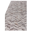 Natural Hide Hand-Tufted Leather Hide Silver 5'x7' Area Rug