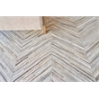 Natural Hide Hand-Tufted Leather Hide Silver 5'x7' Area Rug