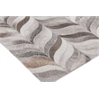 Natural Hide Hand-Tufted Leather Hide Silver 8'x11' Area Rug