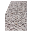 Natural Hide Hand-Tufted Leather Hide Silver 8'x11' Area Rug