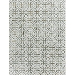 Natural Hide Hand-Tufted Leather Hide Silver/Ivory 5'x8' Area Rug