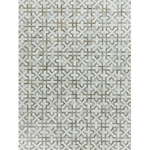 Natural Hide Hand-Tufted Leather Hide Silver/Ivory 8'x10' Area Rug