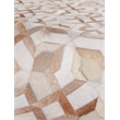 Natural Hide Hand-Tufted Leather Hide Beige/Ivory 5'x8' Area Rug