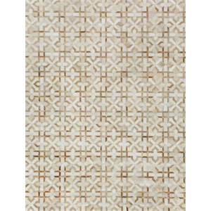 Natural Hide Hand-Tufted Leather Hide Beige/Ivory 5'x8' Area Rug