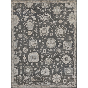 Museum Hand-Knotted Bamboo Silk Midnight Charcoal 8'x10' Area Rug