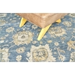 Museum Hand-Knotted Bamboo Silk Blue 10'x14' Area Rug