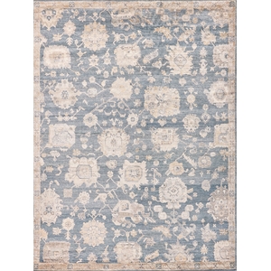 Museum Hand-Knotted Bamboo Silk Blue 12'x15' Area Rug