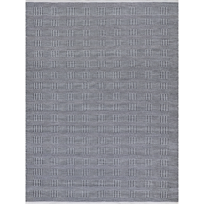 Naples Flatweave Pet Ivory/Black 10'x14' Area Rug