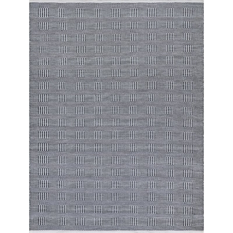 Naples Flatweave Pet Ivory/Black 5'x8' Area Rug