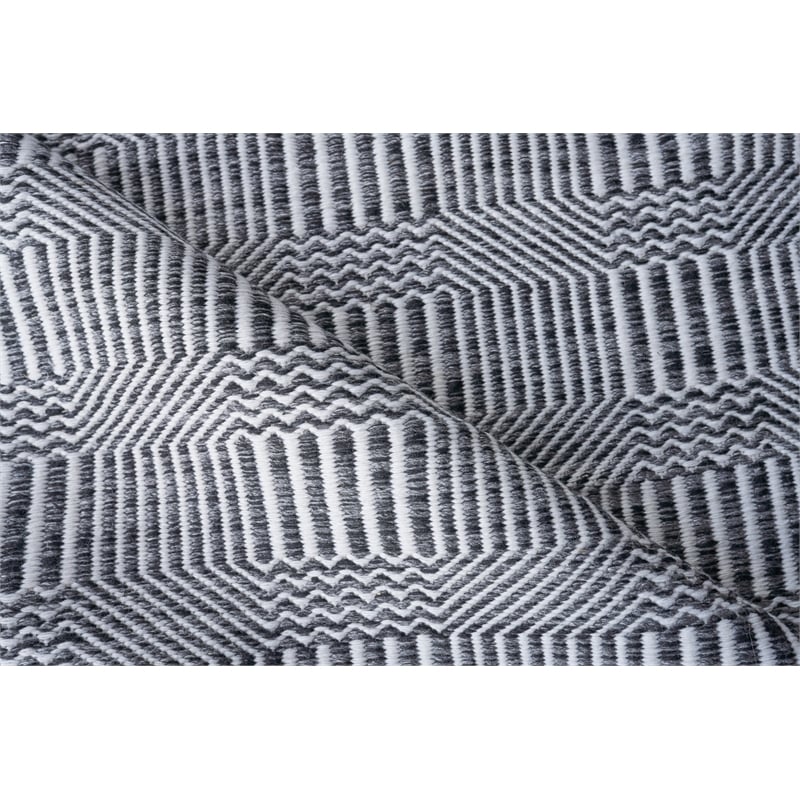 Naples Flatweave Pet Ivory/Black 9'x12' Area Rug