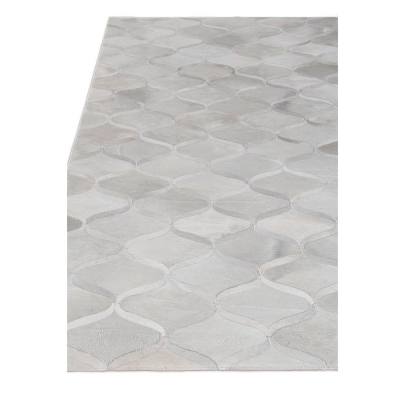 Natural Hide Hand-Tufted Leather Hide Ivory 9'6