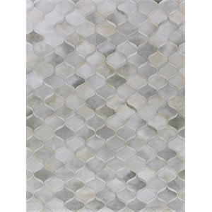 Natural Hide Hand-Tufted Leather Hide Silver/Ivory 9'6&quotx13'6&quot Area Rug