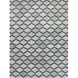 Natural Hide Hand-Tufted Leather Hide Silver/Blue 11'6&quotx14'6&quot Area Rug