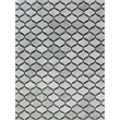 Natural Hide Hand-Tufted Leather Hide Silver/Blue 4'6