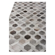 Natural Hide Hand-Tufted Leather Hide Gray/Silver 5'x8' Area Rug