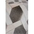 Natural Hide Hand-Tufted Leather Hide Gray/Silver 5'x8' Area Rug