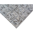 Natural Hide Hand-Tufted Leather Hide Silver/Ivory 8'x10' Area Rug