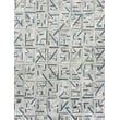 Natural Hide Hand-Tufted Leather Hide Silver/Blue 13'x14' Area Rug