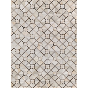 Natural Hide Hand-Tufted Leather Hide Ivory/Gray/Multi 13'6&quotx17'6&quot Area Rug