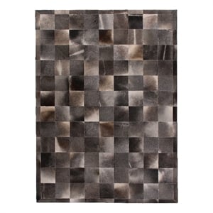 Natural Hide Hand-Tufted Leather Hide Gray 13'6&quotx17'6&quot Area Rug