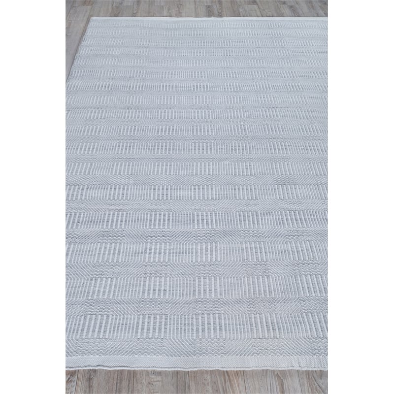 Naples Flatweave Pet Light Silver 9'x12' Area Rug