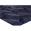 Natural Hide Hand-Tufted Leather Hide Blue/Multi 11'6