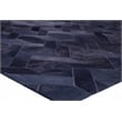 Natural Hide Hand-Tufted Leather Hide Blue/Multi 13'6