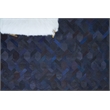 Natural Hide Hand-Tufted Leather Hide Blue/Multi 5'x8' Area Rug