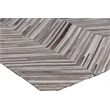 Natural Hide Hand-Tufted Leather Hide Gray/Ivory 8'x10' Area Rug