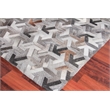 Natural Hide Hand-Tufted Leather Hide Gray 8'x10' Area Rug