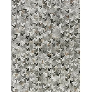 Natural Hide Hand-Tufted Leather Hide Gray 8'x10' Area Rug