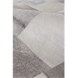 Natural Hide Hand-Tufted Leather Hide Silver/Gray 5'x8' Area Rug