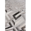 Natural Hide Hand-Tufted Leather Hide Silver/Ivory 8'x10' Area Rug