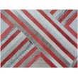 Natural Hide Hand-Tufted Leather Hide Red/Multi 8'x10' Area Rug