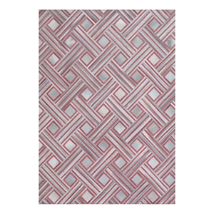 Natural Hide Hand-Tufted Leather Hide Red/Multi 8'x10' Area Rug