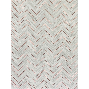 Natural Hide Hand-Tufted Leather Hide Ivory/Beige/Red/Multi 13'6&quotx17'6&quot Area Rug