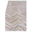 Natural Hide Hand-Tufted Leather Hide Ivory/Beige/Red/Multi 2'3