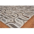 Natural Hide Hand-Tufted Leather Hide Gray/Ivory 8'x10' Area Rug