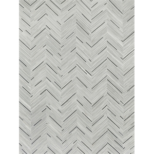 Natural Hide Hand-Tufted Leather Hide Silver/Blue 9'6&quotx13'6&quot Area Rug