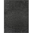 Natural Hide Hand-Tufted Leather Hide Black/Ivory 11'6
