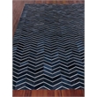 Natural Hide Hand-Tufted Leather Hide Blue/Multi 5'x8' Area Rug
